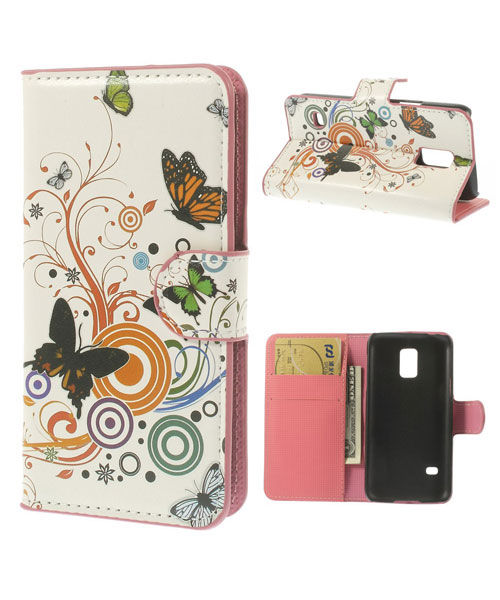 Samsung Galaxy S5 Mini Butterfly Wallet Case afbeelding 1