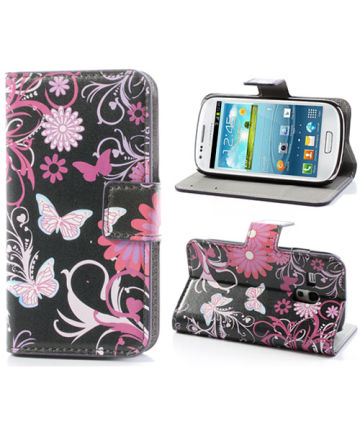 Samsung Galaxy S3 Mini Wallet Flipcase Stand - Bloemen Hoesjes
