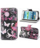Samsung Galaxy S3 Mini Wallet Flipcase Stand - Bloemen