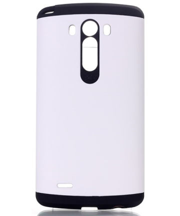 LG G3 Slim Armor Back Cover - Wit Hoesjes
