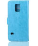 Samsung Galaxy S5 Mini Wallet Stand Cover Blauw