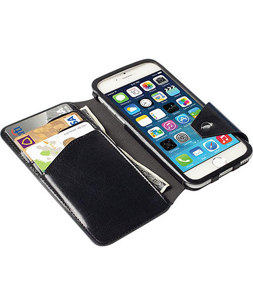 Krusell Kalmar Flip Wallet Case Apple iPhone 6S Zwart afbeelding 2