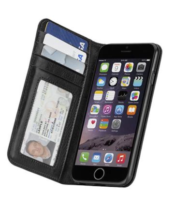 Case-Mate Wallet Folio Lederen Flipcase iPhone 6S - Zwart Hoesjes