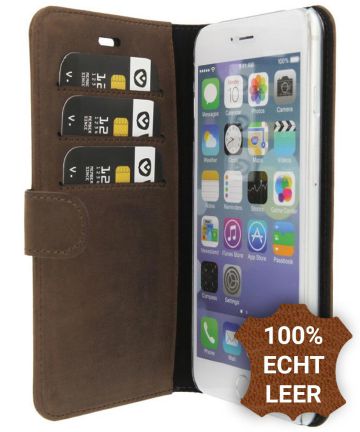 Valenta Classic Luxe iPhone 6s Plus Hoesje Leer Bookcase Vintage Bruin Hoesjes