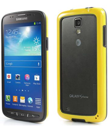 Samsung Galaxy S4 Active Hybrid Bumper Case - Geel Hoesjes