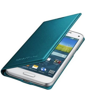Samsung Galaxy S5 Mini Flip Wallet Case Groen Hoesjes