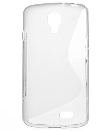 LG F70 S-Shape TPU Case Grijs Hoesjes