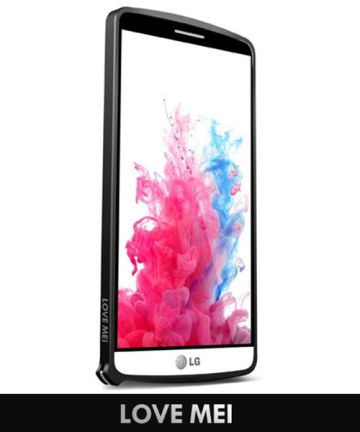 LOVE MEI Aluminium Bumper Case LG G3 - Zwart Hoesjes