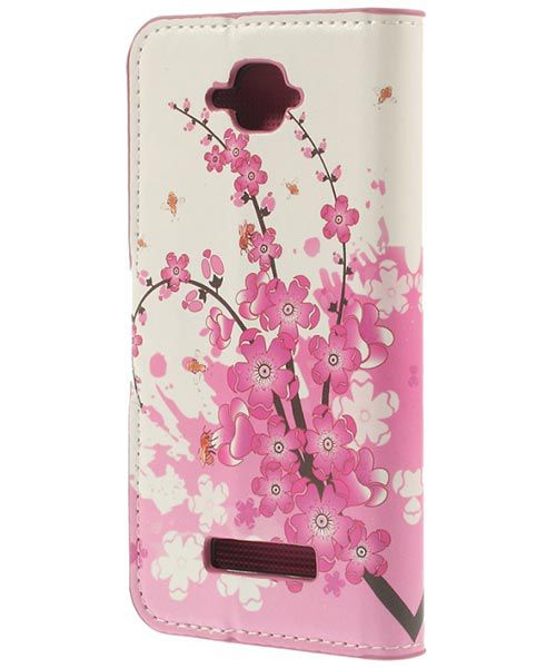 Alcatel One Touch Pop C7 Lederen Wallet Flipcase - Bloesem afbeelding 2