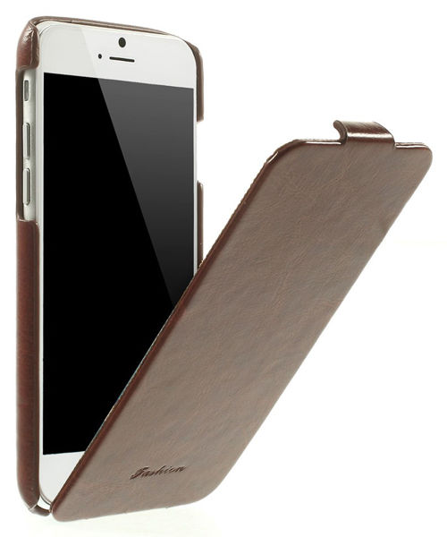 Apple iPhone 6S Flip Cover Bruin afbeelding 1