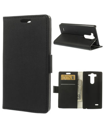 LG G3 S Wallet Stand Flip Hoesje Zwart Hoesjes