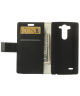 LG G3 S Wallet Stand Flip Hoesje Zwart