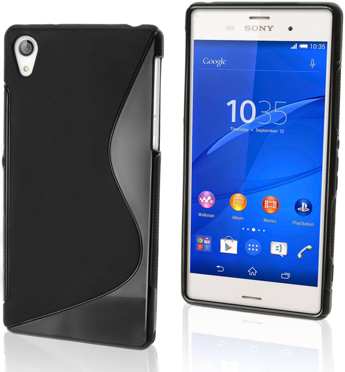 Sony Xperia Z3 TPU Case S-Shape - Zwart afbeelding 2