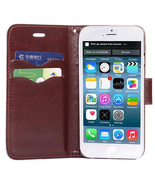 Pretty Flowers Leather Wallet Stand Case Black - Apple iPhone 6S afbeelding 5