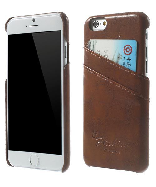 Apple iPhone 6S Hard case Oil Wax - Bruin afbeelding 1