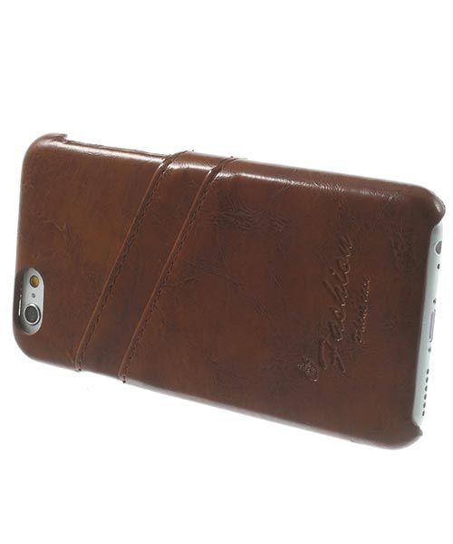 Apple iPhone 6S Hard case Oil Wax - Bruin afbeelding 4