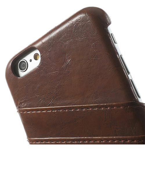 Apple iPhone 6S Hard case Oil Wax - Bruin afbeelding 5