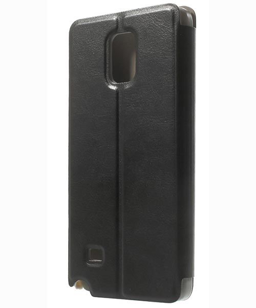 Samsung Galaxy Note 4 Leather Card Holder case with stand - Black afbeelding 2