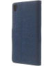 Sony Xperia Z3 Wallet case Jeans Cloth Blue