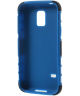 Samsung Galaxy S5 mini Antislip Back Cover Hoesje Zwart Blauw