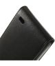 Huawei Ascend G630 Lederen Verticale Flipcase Hoesje Zwart