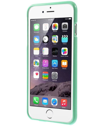 Mercury Glitter Powder Jelly TPU Hoesje iPhone 6S Plus Cyaan Hoesjes
