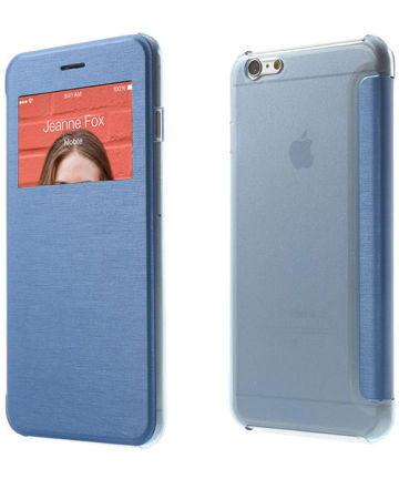 iPhone 6S Plus Window View Flipcase Hoesje Blauw Hoesjes