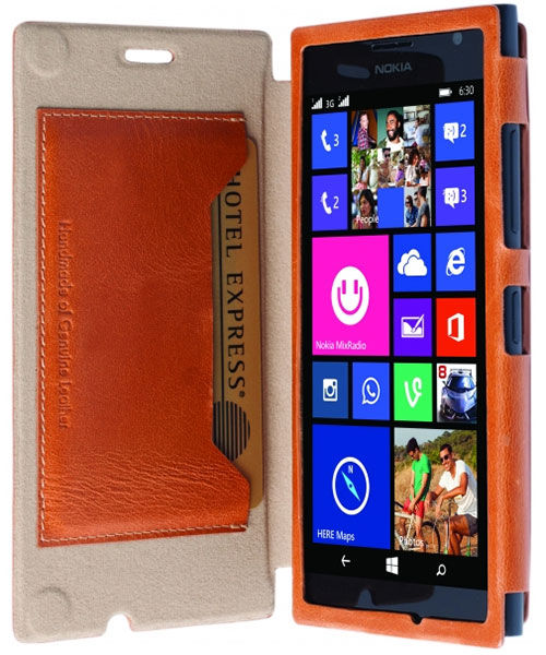 Krusell Kiruna Flipcase Hoesje Nokia Lumia 735 4G Camel afbeelding 1