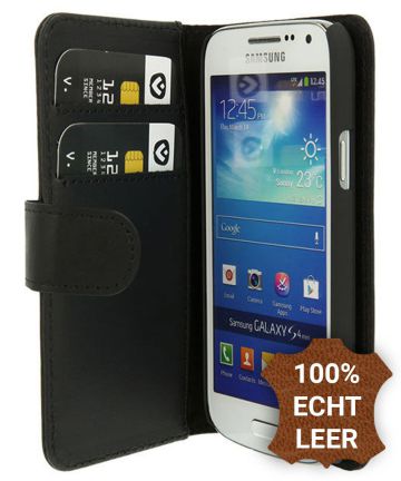 Valenta Luxe Samsung Galaxy S4 Mini Hoesje Leer Bookcase Zwart Hoesjes