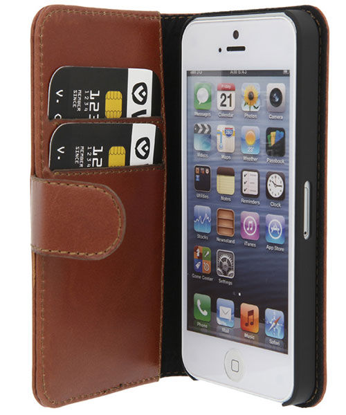 Valenta Classic Luxe iPhone 5/5S/SE Hoesje Leer Bookcase Bruin afbeelding 6