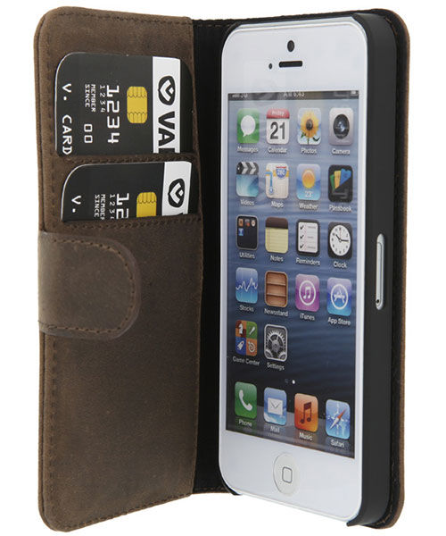 Valenta Classic Luxe iPhone 5/5S/SE Hoesje Leer Bookcase Vintage Bruin afbeelding 6