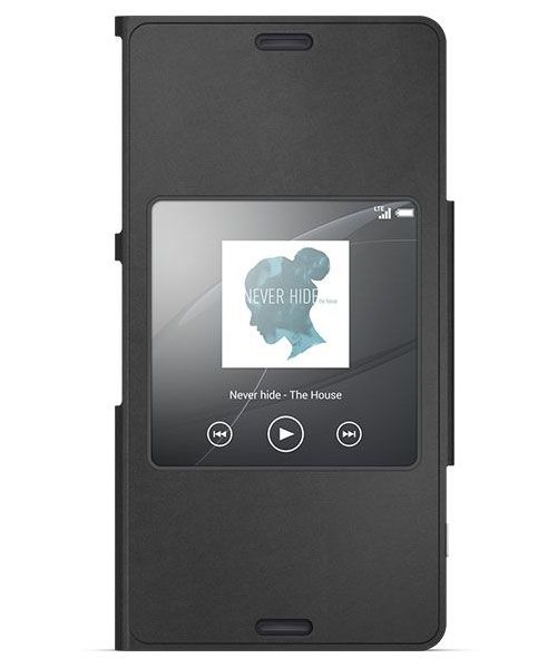 Sony Xperia Z3 Compact Smart Style-Up Cover - Zwart afbeelding 1