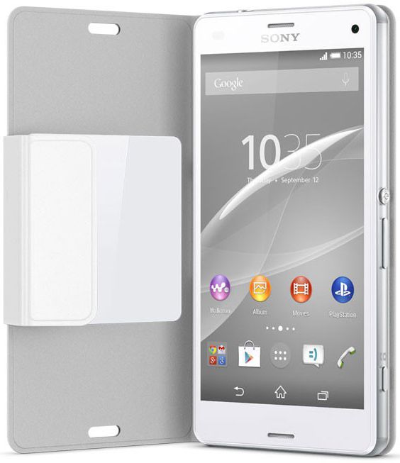 Sony Xperia Z3 Compact Smart Style-Up Cover - Wit afbeelding 2