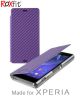 Roxfit Slimline Book Case Sony Xperia Z3 Compact Carbon Paars