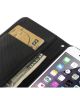 iPhone 6S Plus Lederen Wallet Flip Case Hoesje Zwart