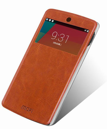 MOFI Rui S-View Flip Case LG Google Nexus 5 Bruin Hoesjes