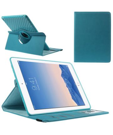 Apple iPad Air 2 Twill Texture Rotary Flip Case Blue Hoesjes