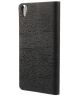 HTC Desire 820 Wood Grain Leather Wallet Case Black