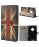 Engelse Vlag Wallet Leather Stand Cover - Nokia Lumia 830