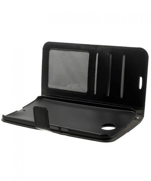 Motorola Nexus 6 Wallet Stand Case Zwart afbeelding 5