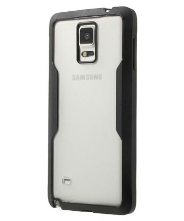 Samsung Galaxy Note 4 TPU Back Cover Transparant Zwart Hoesjes