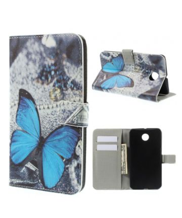 Motorola Nexus 6 Lederen Butterfly Flip Case Hoesjes