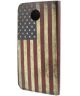 Motorola Nexus 6 Lederen American Flag Flip Case