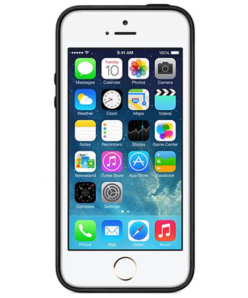 Apple iPhone SE en 5/5S TPU Back Cover Hoesje Zwart afbeelding 2