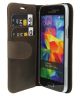 Valenta Luxe Samsung Galaxy S5 Mini Hoesje Leer Bookcase Vintage Bruin