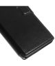 Huawei Ascend Mate 7 Lederen Wallet Flip Case Hoesje Zwart