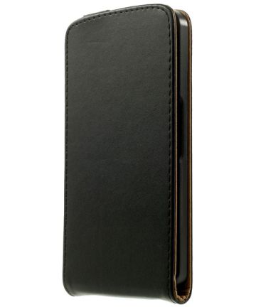Motorola Nexus 6 Elegant Vertical Flip Case Black Hoesjes