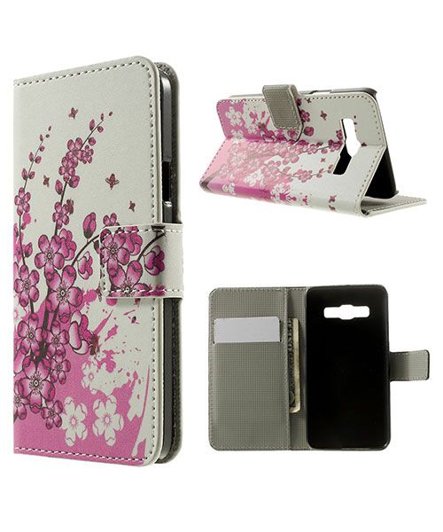 Samsung Galaxy A3 Wallet Flip Case Hoesje Bloesem afbeelding 1