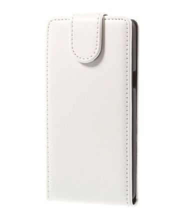 Samsung Galaxy A5 Verticale Lederen Flip Case Hoesje Wit Hoesjes