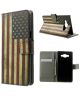 Samsung Galaxy A5 American Flag Leather Wallet Case